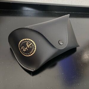 Ray-Ban Black Sunglasses Case with Gold Logo